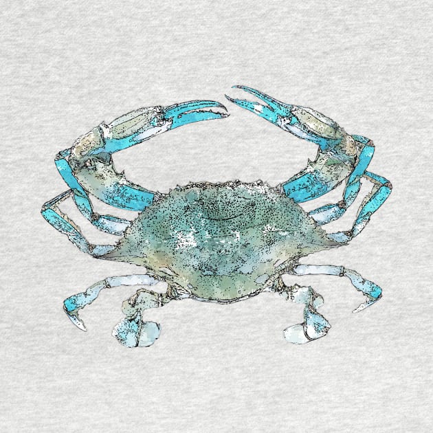 Crabby Blue by jennygormanart